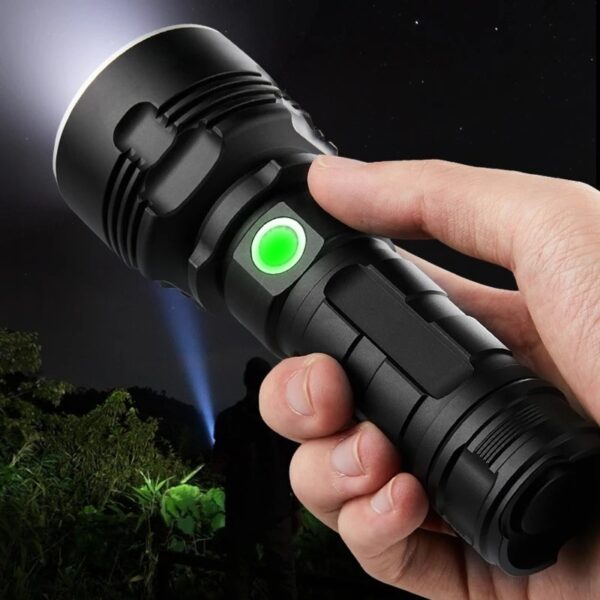 Strong Flashlight Focusing Led Flash Light Rechargeable Super Bright LED Outdoor Xenon Lamp - Imagen 8