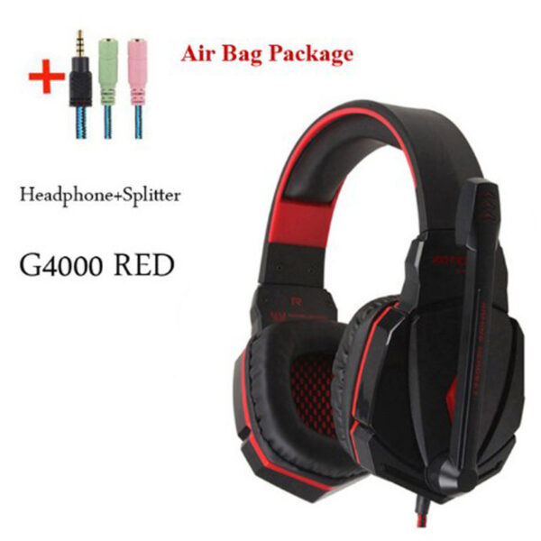 Wired Gaming Headset Headphones Surround Sound Deep Bass Stereo Casque Earphones With Microphone - Imagen 7