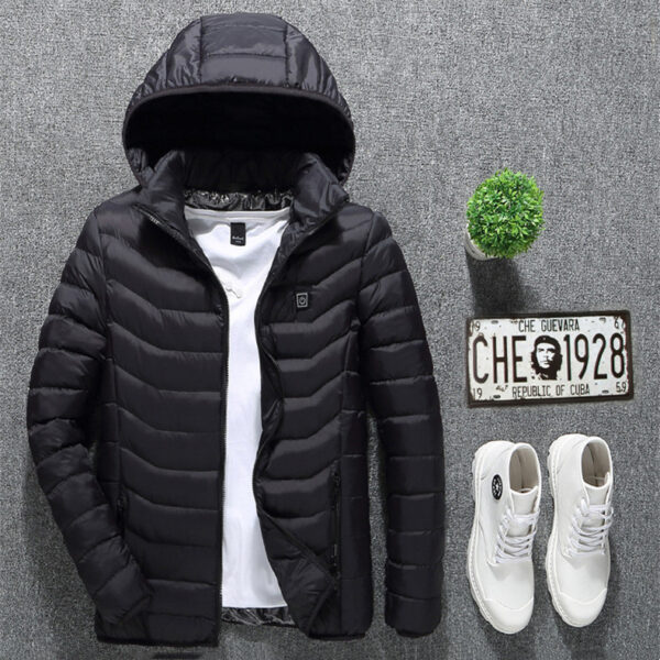 New Heated Jacket Coat USB Electric Jacket Cotton Coat Heater Thermal Clothing Heating Vest Men's Clothes Winter - Imagen 10