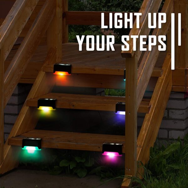 Solar Step Light Outdoor Garden Light Night Light LED Guide Light Ladder Stair Light Balcony Decoration Waterproof - Imagen 5