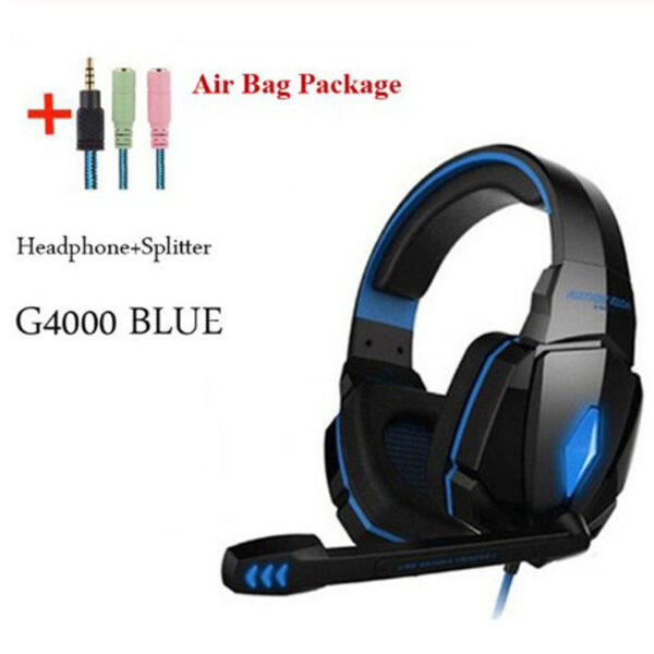 Wired Gaming Headset Headphones Surround Sound Deep Bass Stereo Casque Earphones With Microphone - Imagen 4