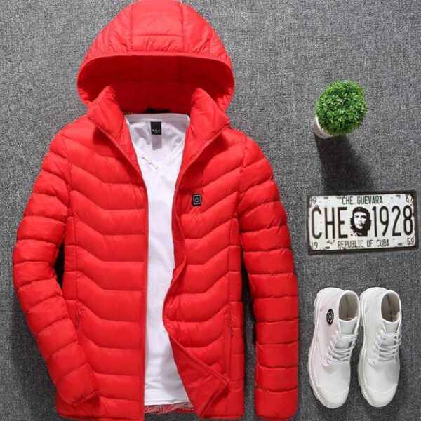 New Heated Jacket Coat USB Electric Jacket Cotton Coat Heater Thermal Clothing Heating Vest Men's Clothes Winter - Imagen 7