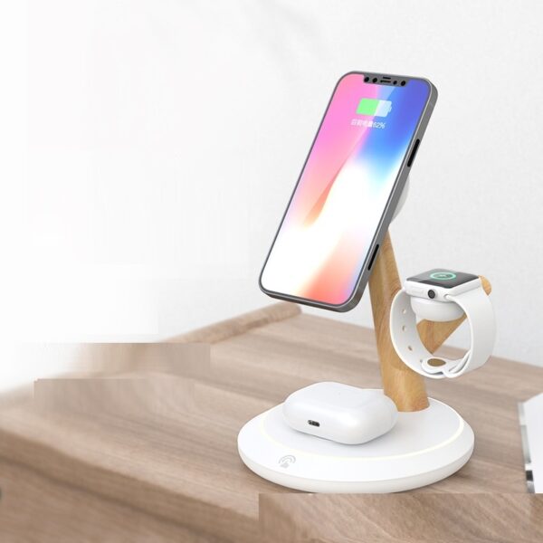 Magnetic Wireless Charger 4 In 1 Stand For Phone Wireless Charging Station For Apple Watch - Imagen 2