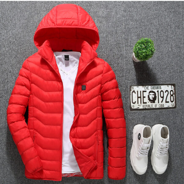 New Heated Jacket Coat USB Electric Jacket Cotton Coat Heater Thermal Clothing Heating Vest Men's Clothes Winter - Imagen 8